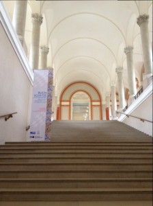 Baijerin valtionkirjastossa on todelliset tiedon portaat. Kuva Marita Ahola